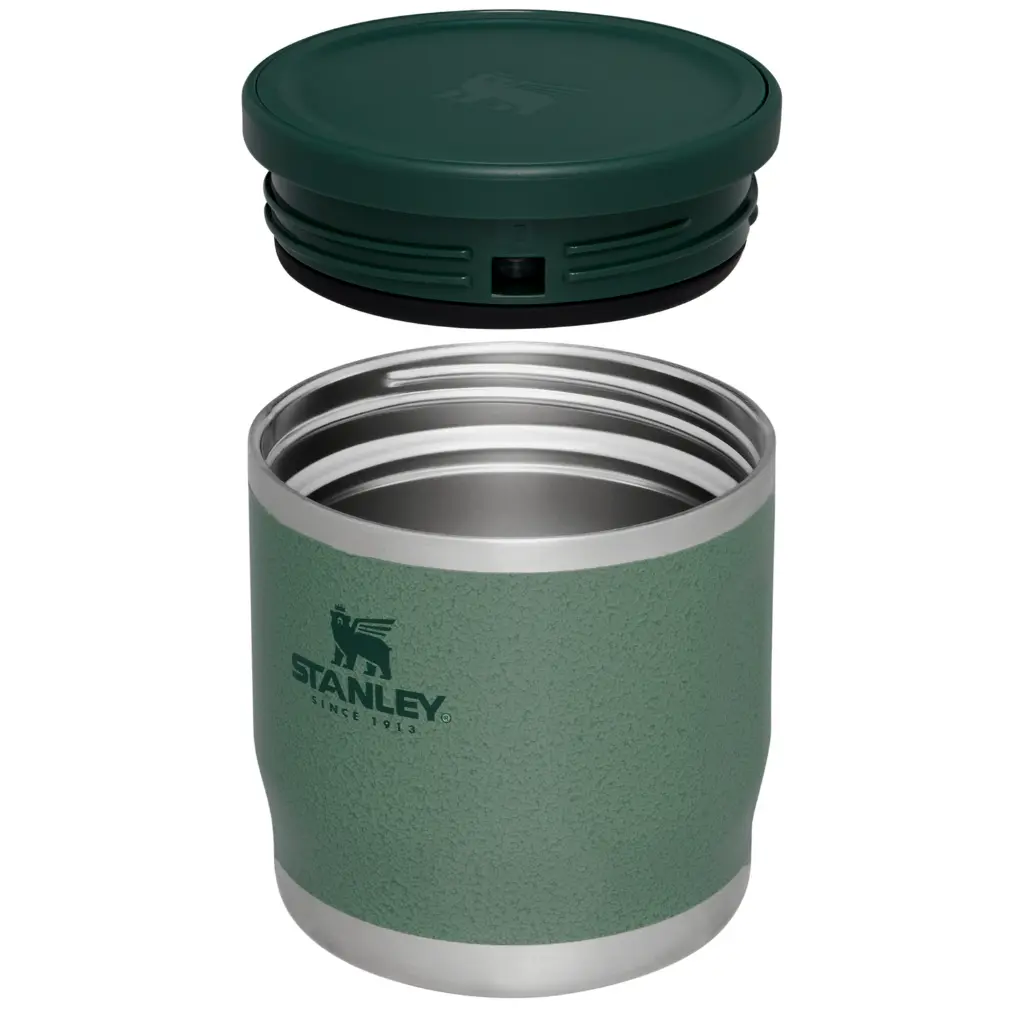 Web_PNG_Square-The Adventure 2.0 To-Go Food Jar 12oz - 0.35L - Hammertone Green - Hero Exploded.webp