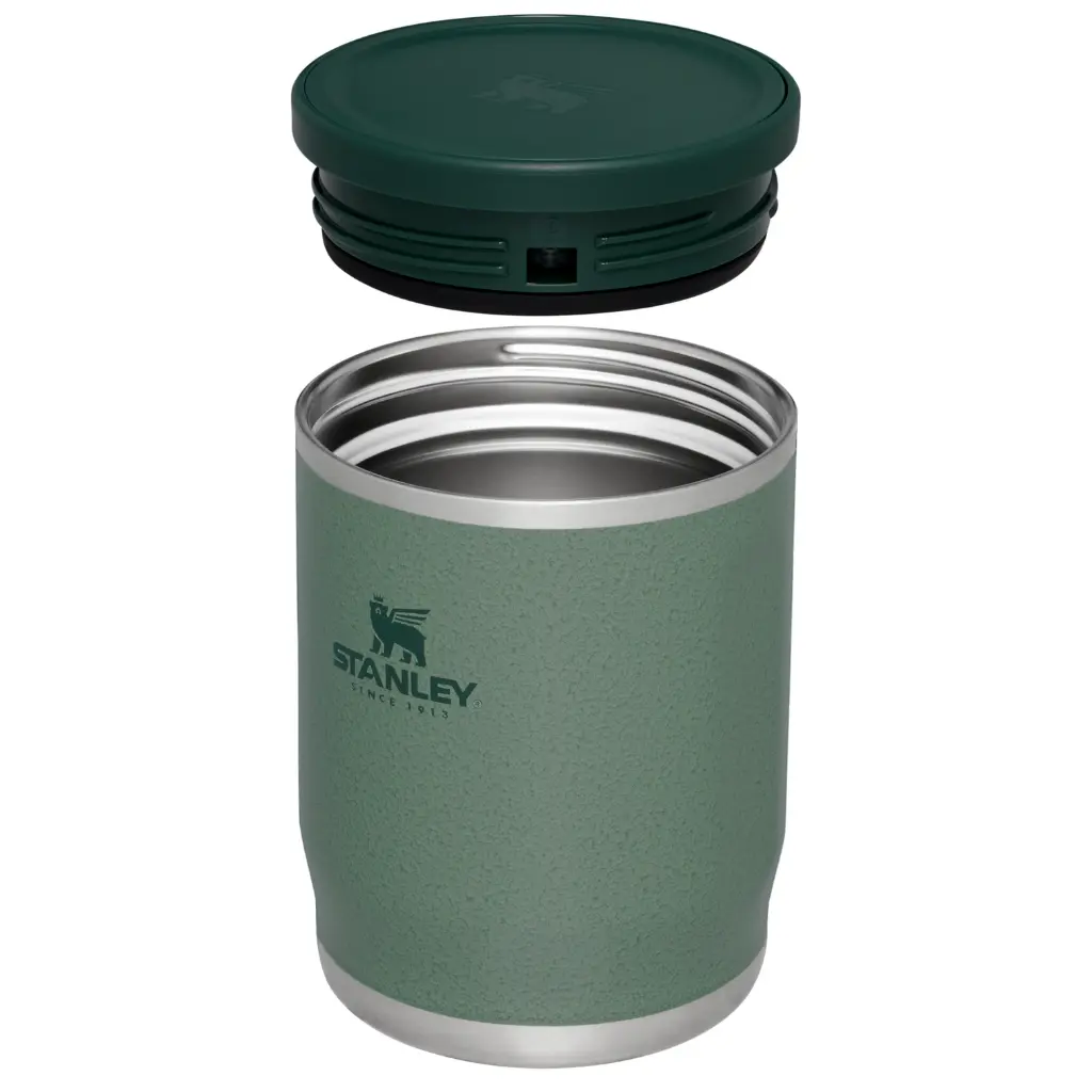 Web_PNG_Square-The Adventure 2.0 To-Go Food Jar 18oz - 0.53L - Hammertone Green - Hero Exploded.webp