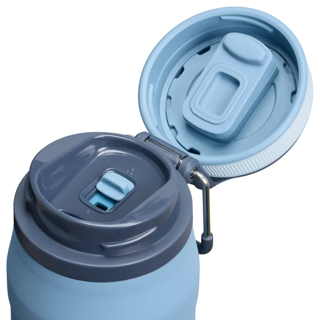 Web_PNG_Square-The IceFlow Bottle Twist Flip 24OZ - Indigo - Lid Detail.webp