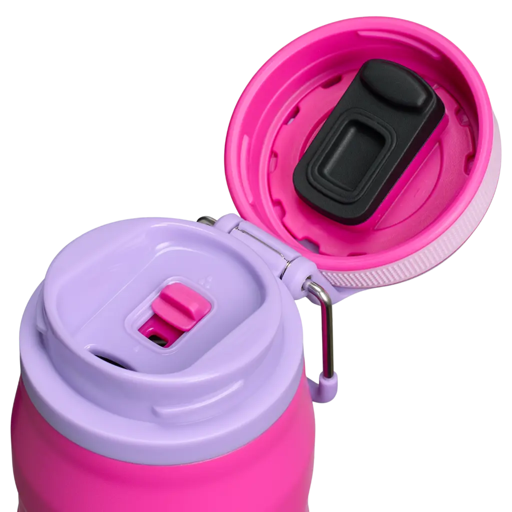 Web_PNG_Square-FACE+FORCE The IceFlow Aerolight Bottle Twist Flip 24OZ - Violet Blossom - Lid Detail.webp