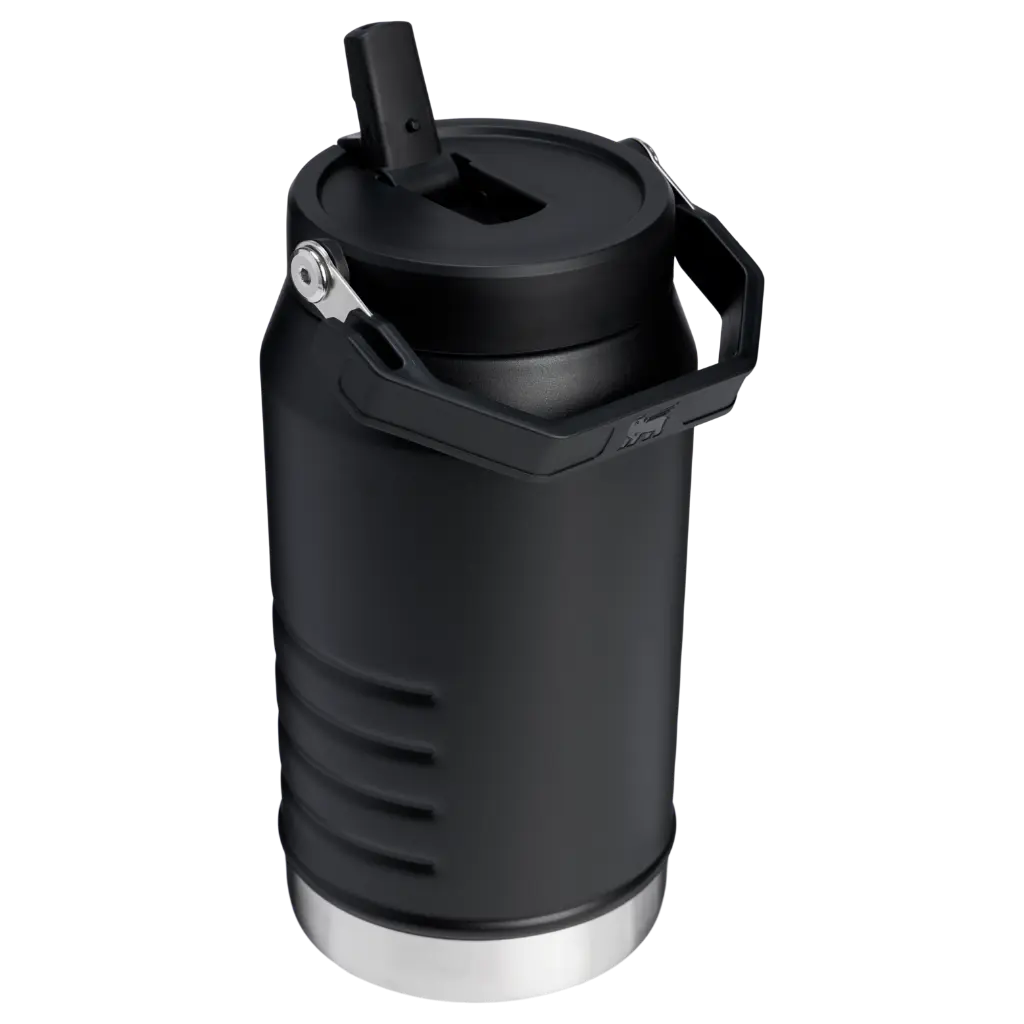 Web_PNG_Square-The IceFlow™ Flip Straw 2.0 Jug 64OZ - Black 2.0 - Hero Back.webp
