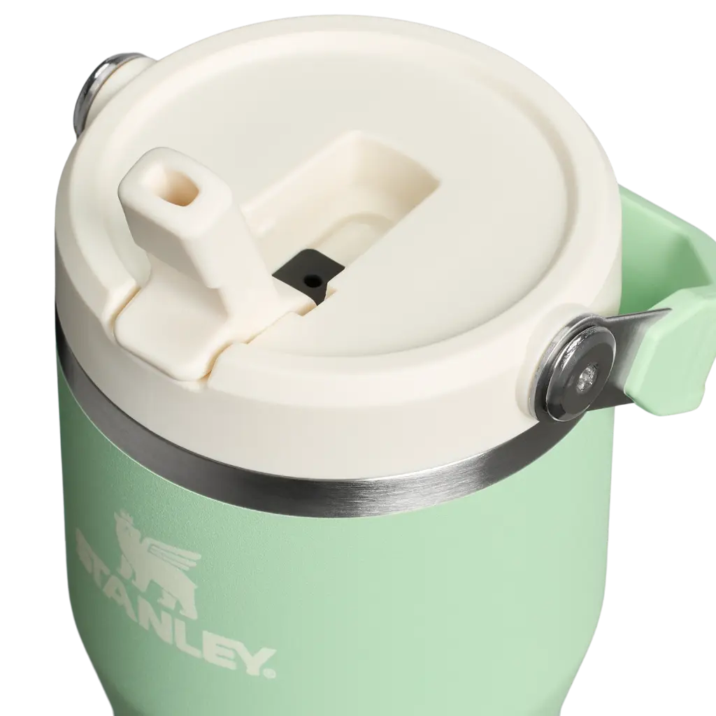 Web_PNG_Square-HOFFMAN+ZEB The IceFlow Flip Straw 2.0 Tumbler 20OZ - Pistachio - Lid Detail.webp