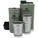 Web_PNG_Square-Adventure Pre-Party Shotglass + Flask Set Hammertone Green-1.webp