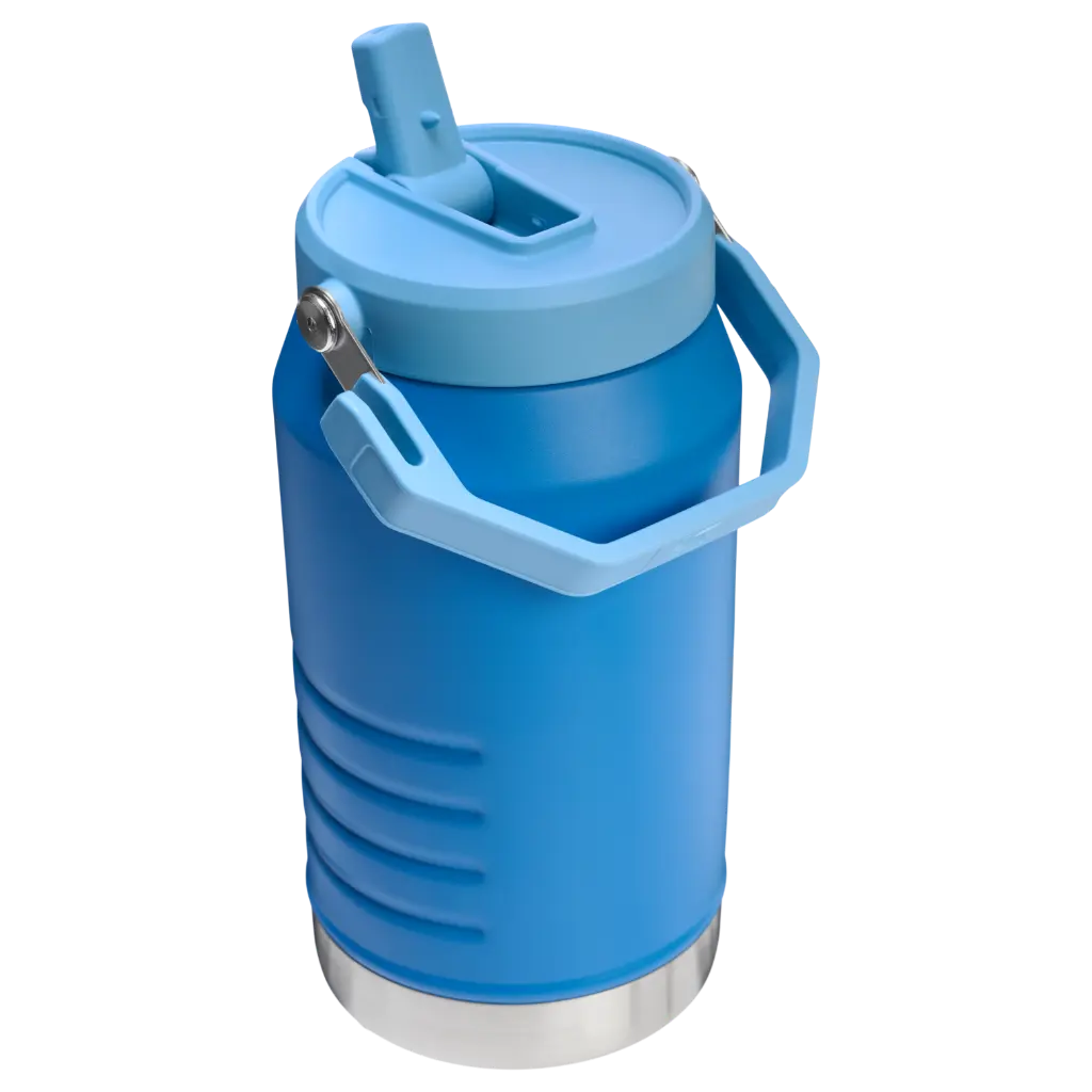 Web_PNG_Square-The IceFlow™ Flip Straw 2.0 Jug 64OZ - Azure - Hero Back.webp