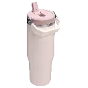 Web_PNG_Square-The IceFlow™ Flip Straw 2.0 Tumbler 30OZ - Rose Quartz - Hero Back.webp