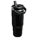 Web_PNG_Square-The IceFlow™ Flip Straw Tumbler 30OZ - Black 2.0 - Hero Back.webp