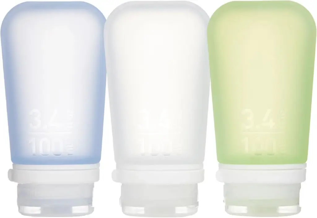 GoToob+ 3-Pack Large (3.4 fl.oz.; 100ml) Clear/Green/Blue